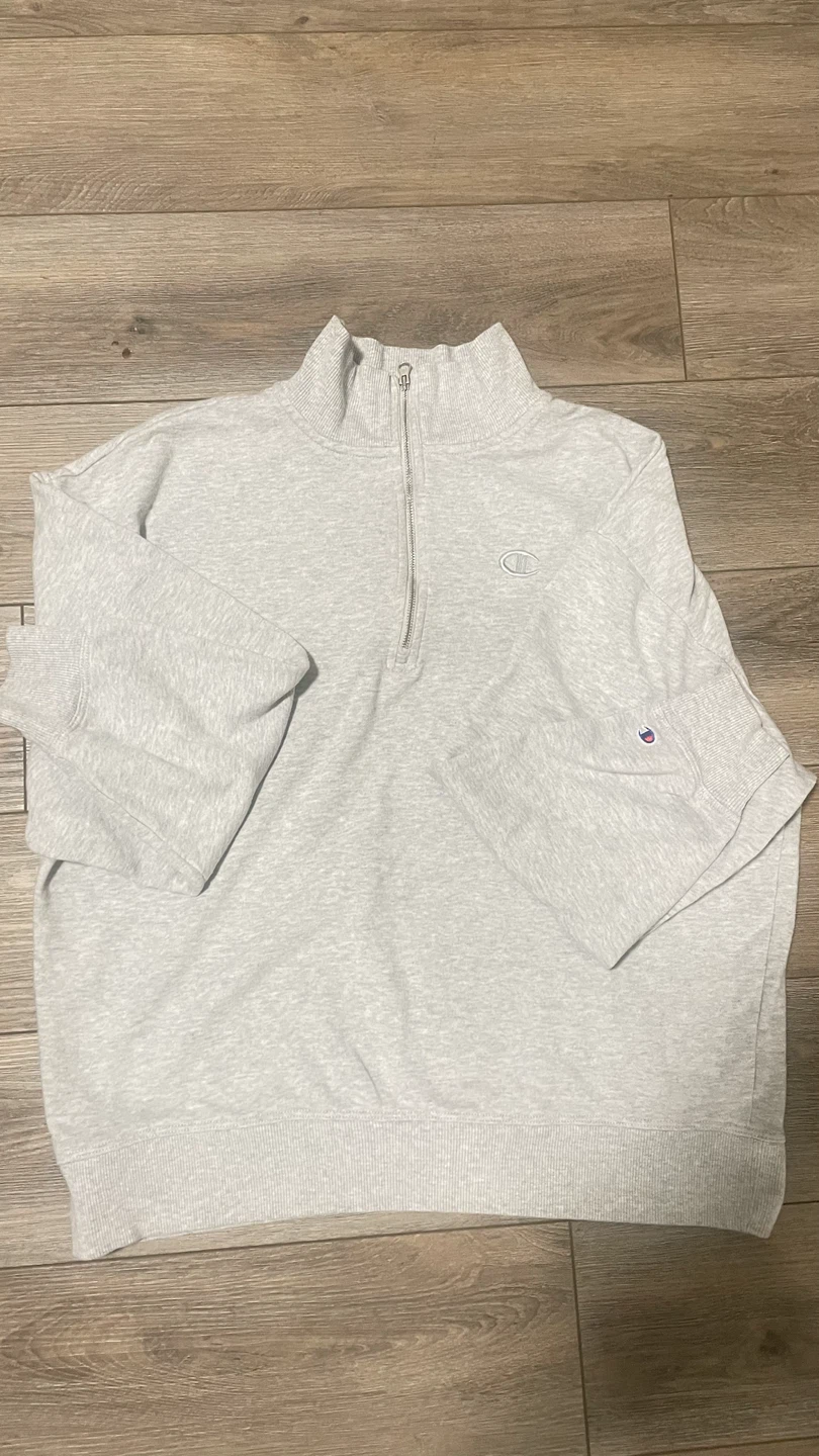 Champion Grey Quarter-Zip Sweatshirt