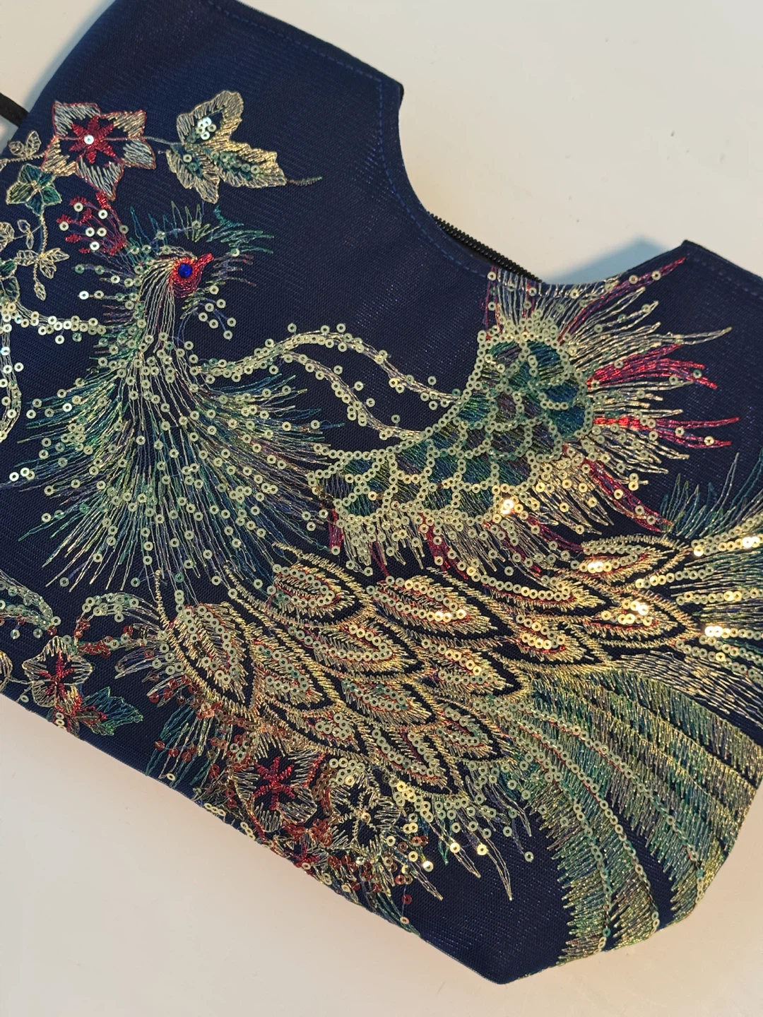 Peacock Embroidered Shoulder Bag - photo 3