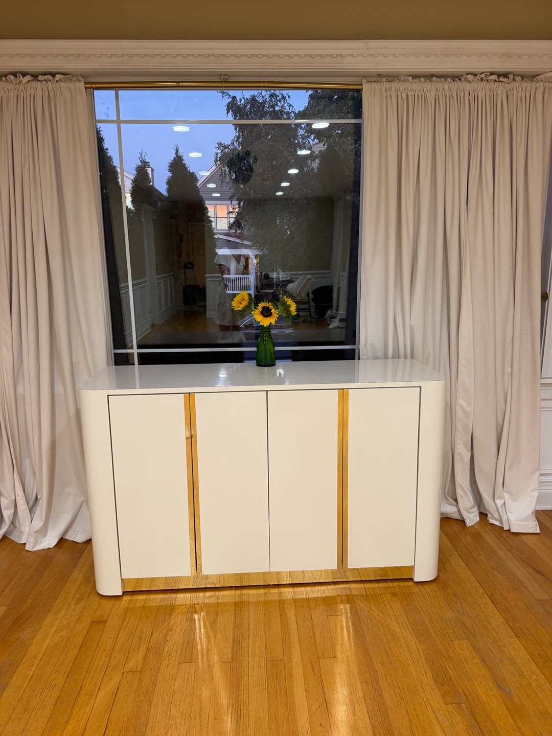 Enamel Cream & Gold Hardware sideboard