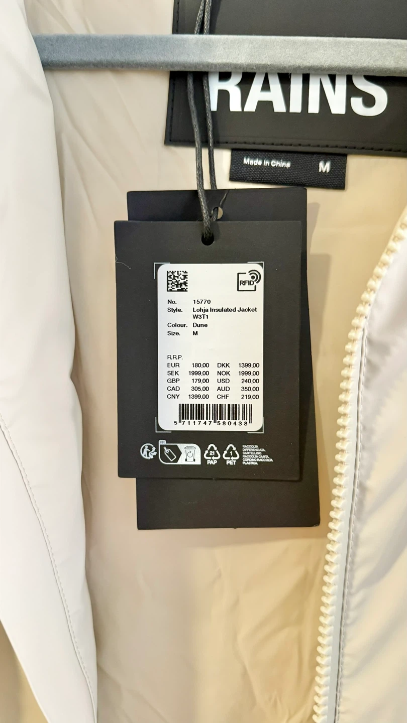 NEW Rains Cream Hooded Rain Jacket - photo 3