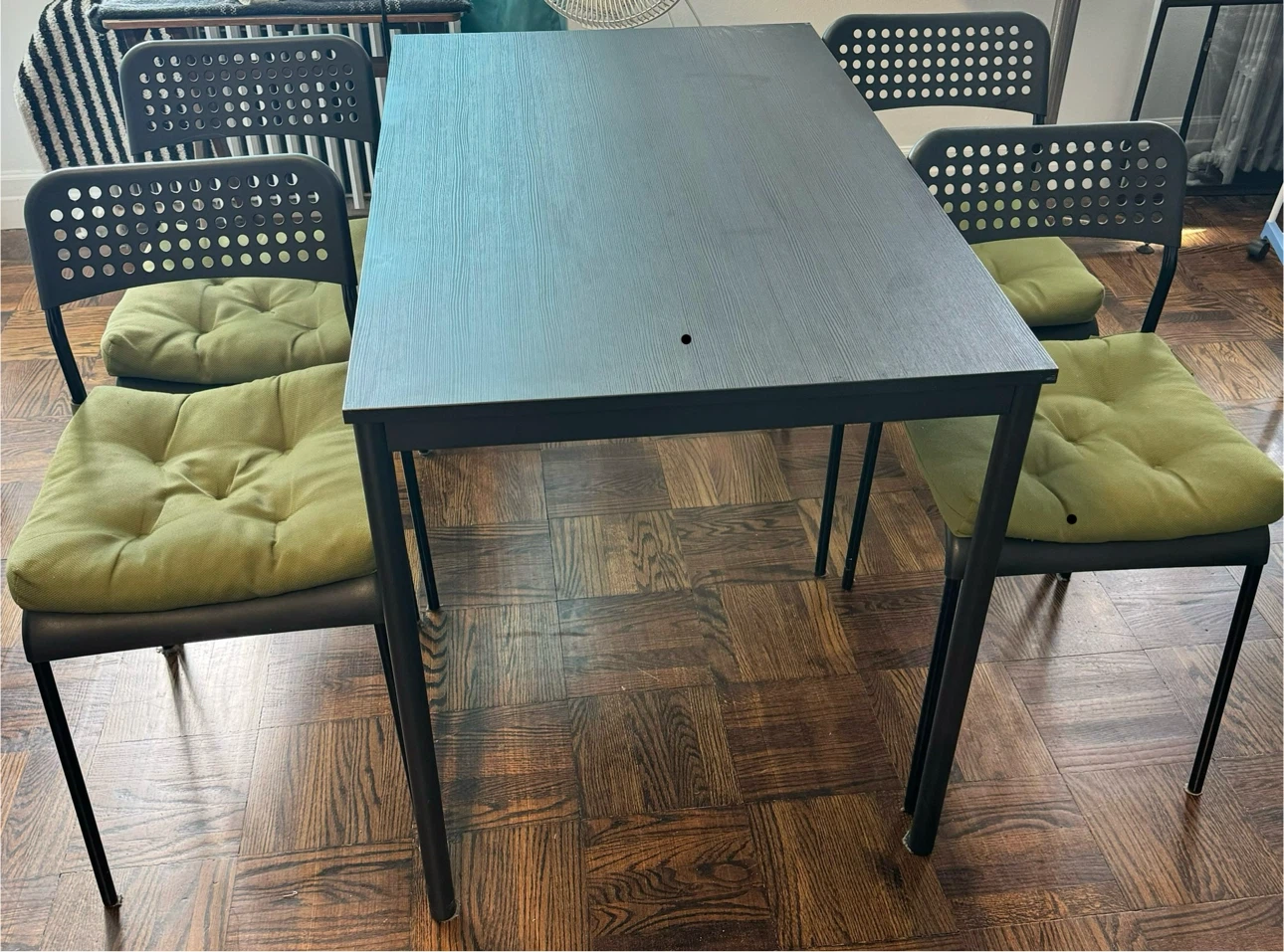 Dining table set with 4 dining chairs