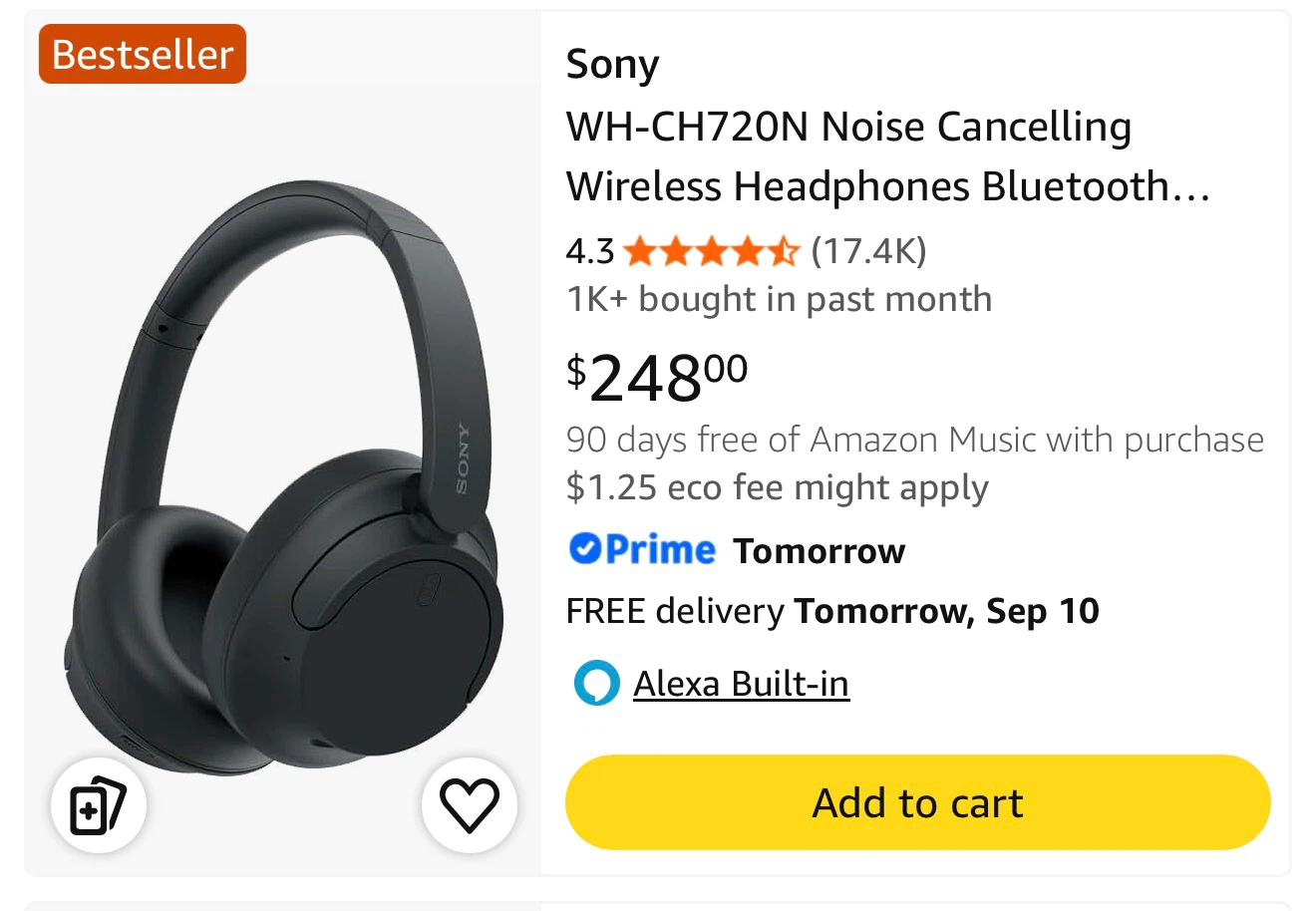 Sony WH-CH720N Wireless Noise Cancelling Headphones – Brand New - photo 4