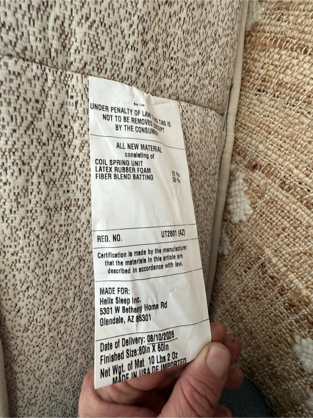 Helix Birch Essential Mattress, Queen, Like New - photo 4