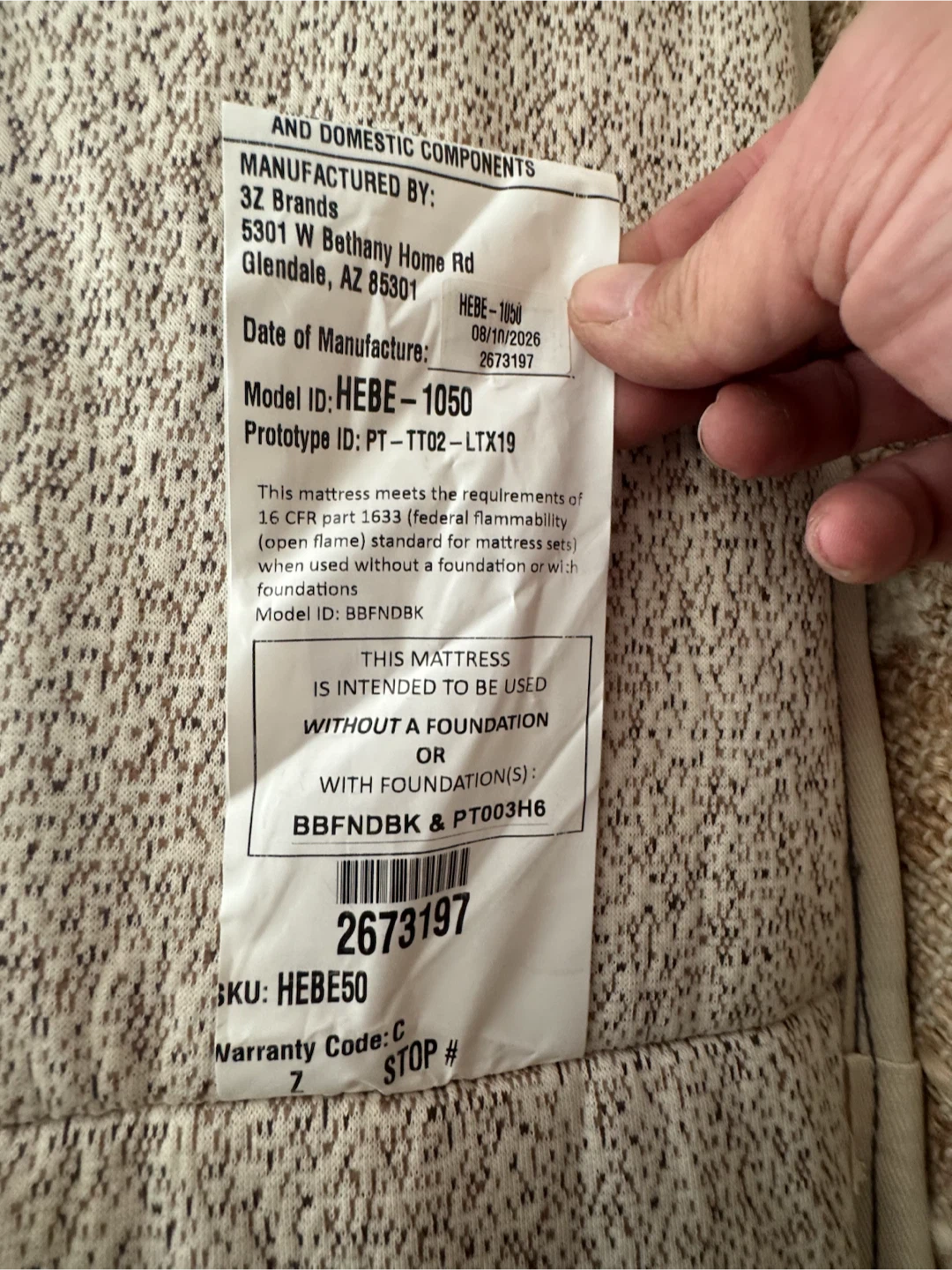 Helix Birch Essential Mattress, Queen, Like New - photo 5