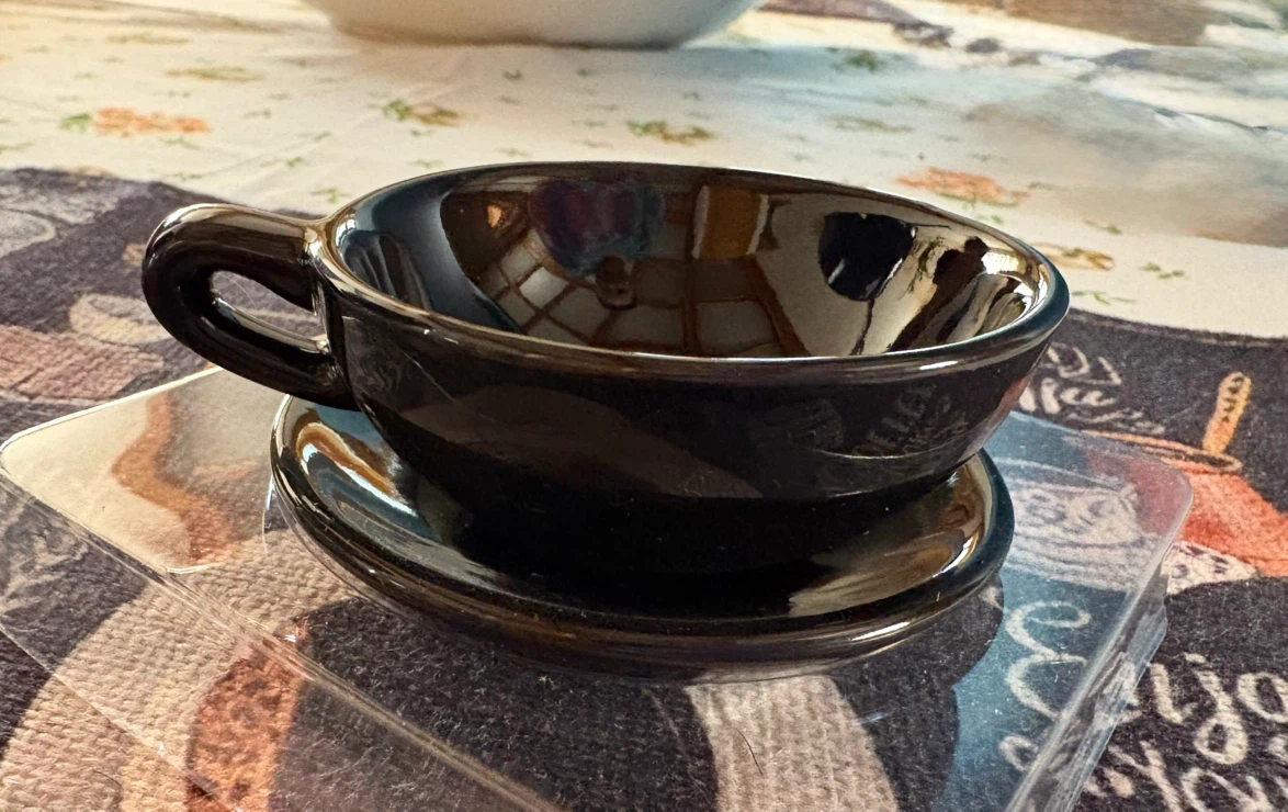 Black Ceramic Tea Bag Holder