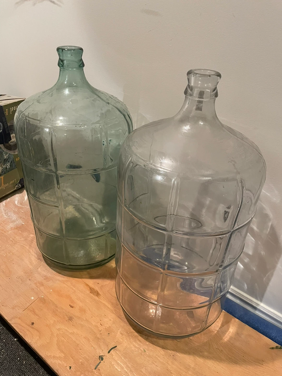 Two Vintage Large Glass Carboys 5Gallon - photo 2