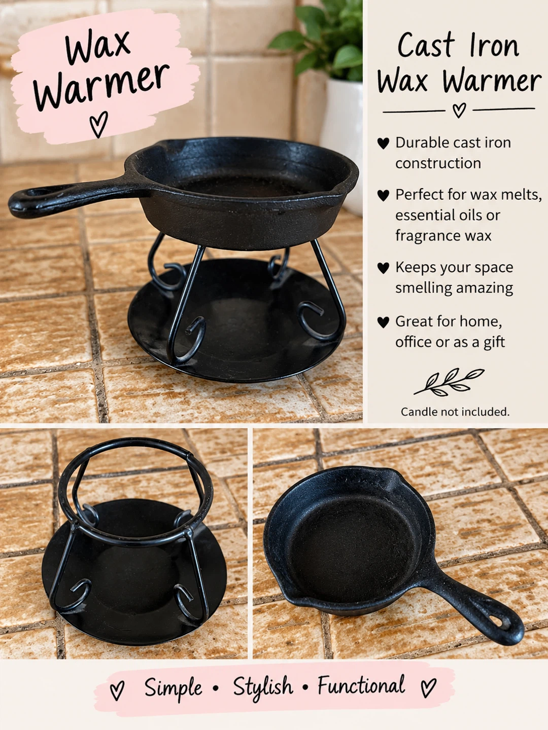 Cast Iron Wax Warmer