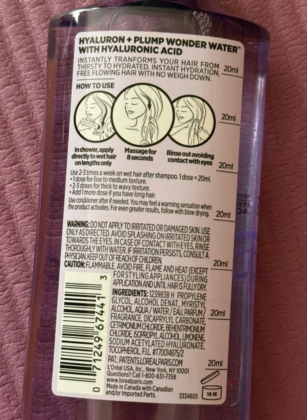 NEW✨L'Oreal Elvive Hyaluron + Plump Wonder Water - photo 3