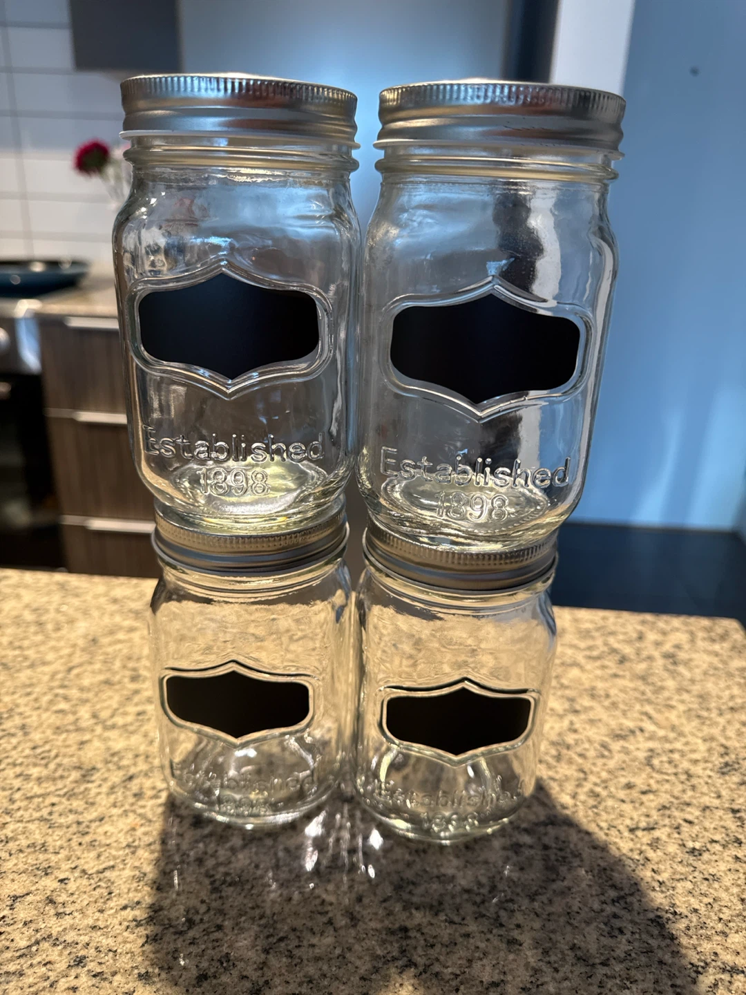 Set of 4 Glass Mason Jars - photo 2
