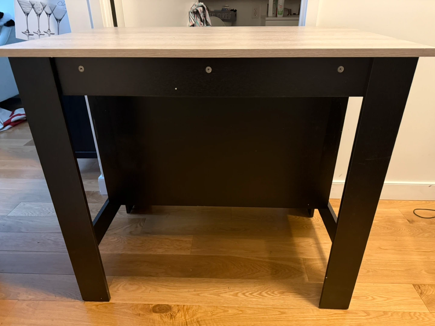 Wood Kitchen Island Table with Storage - photo 2