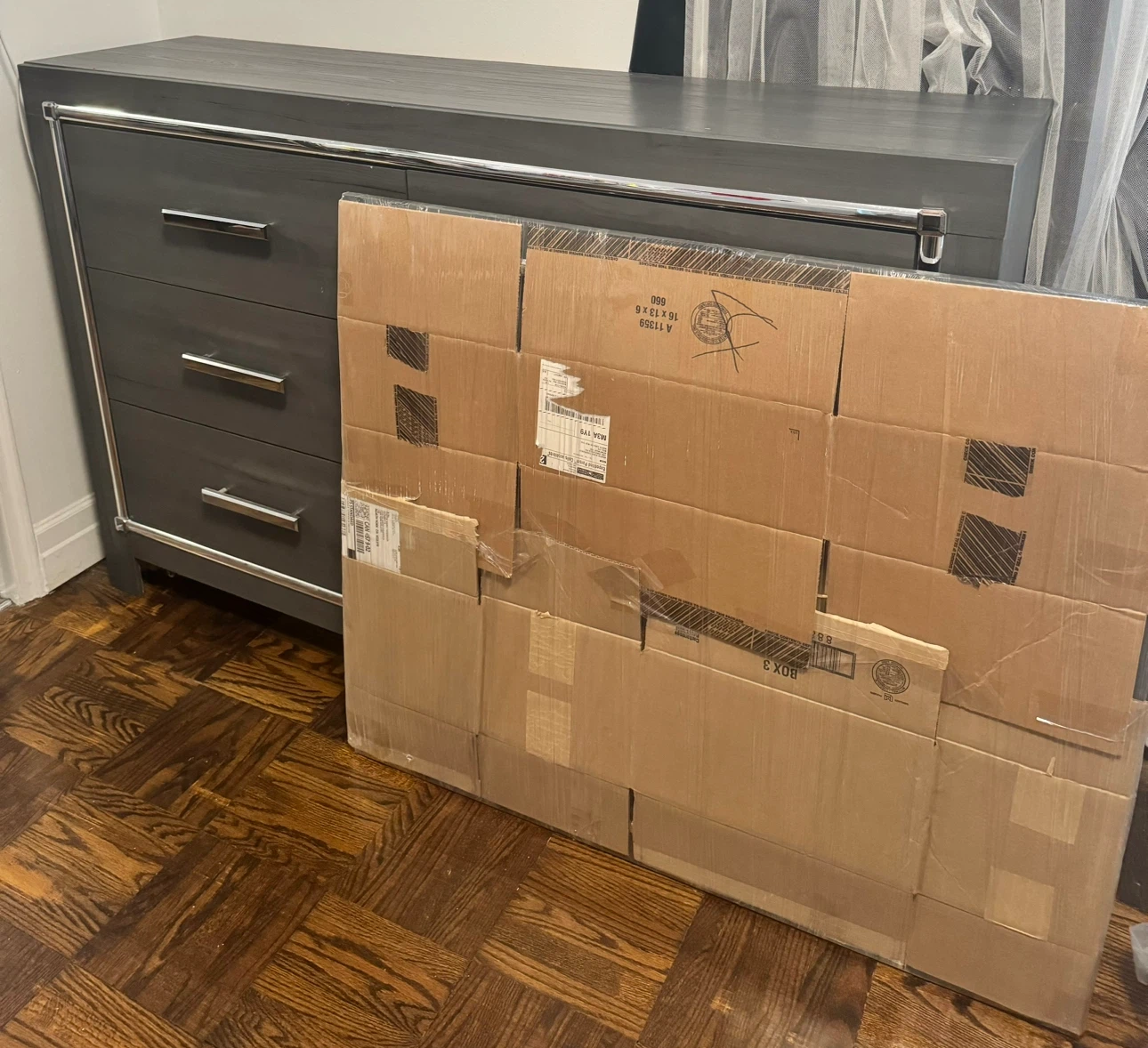 Modern Grey Bedroom Dresser - photo 2