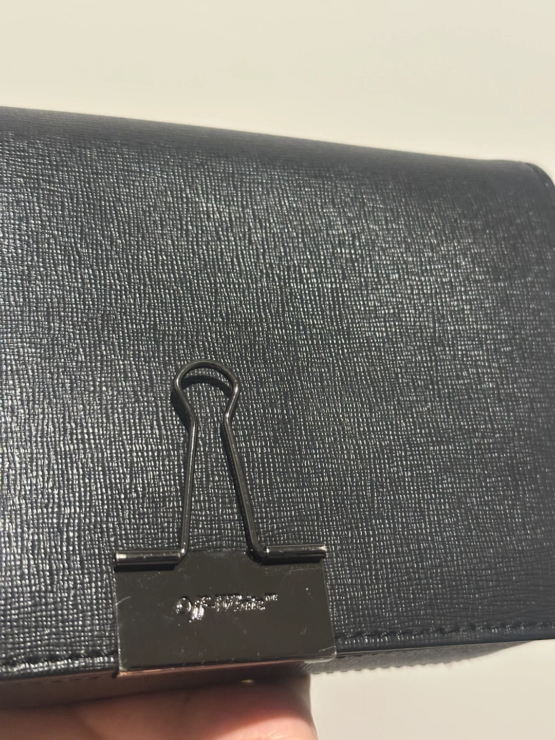OFF-WHITE Black Binder Clip Bag - photo 3