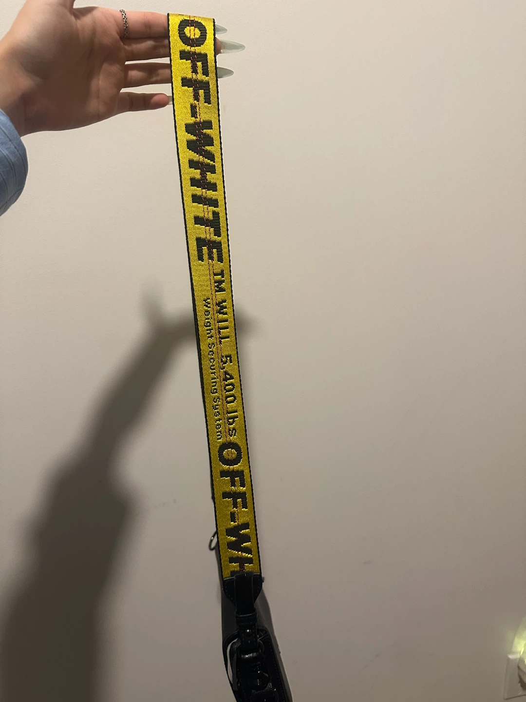 OFF-WHITE Black Binder Clip Bag - photo 5