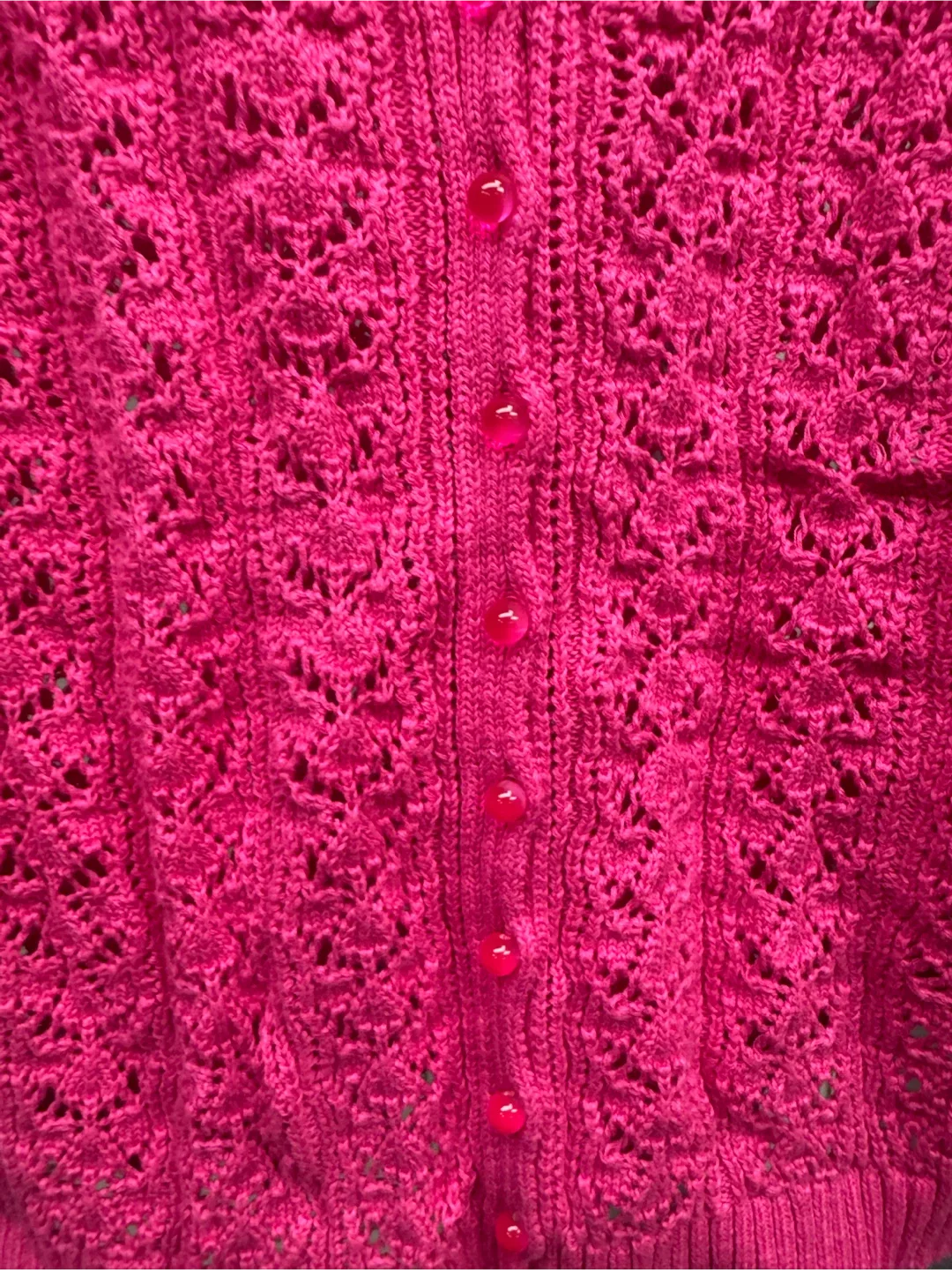 J.Crew Pink Crochet Button-Down Tank Top - photo 3