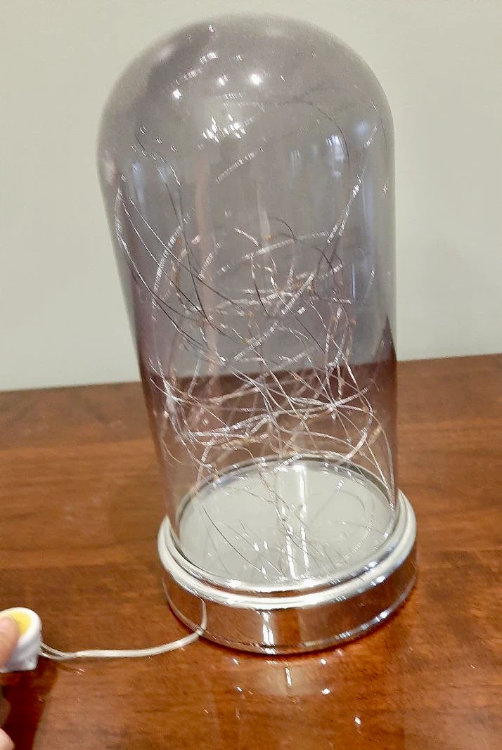 Glass Dome LED Fairy Light Table Lamp