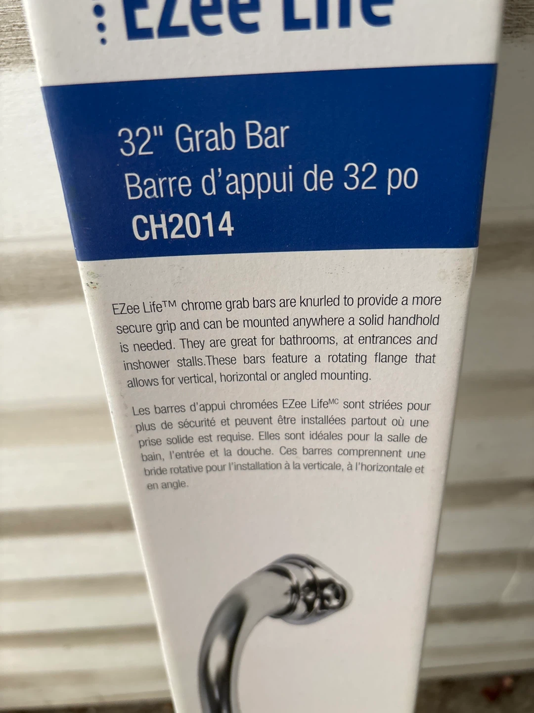 Ezee Life 32" Chrome Grab Bar - photo 2