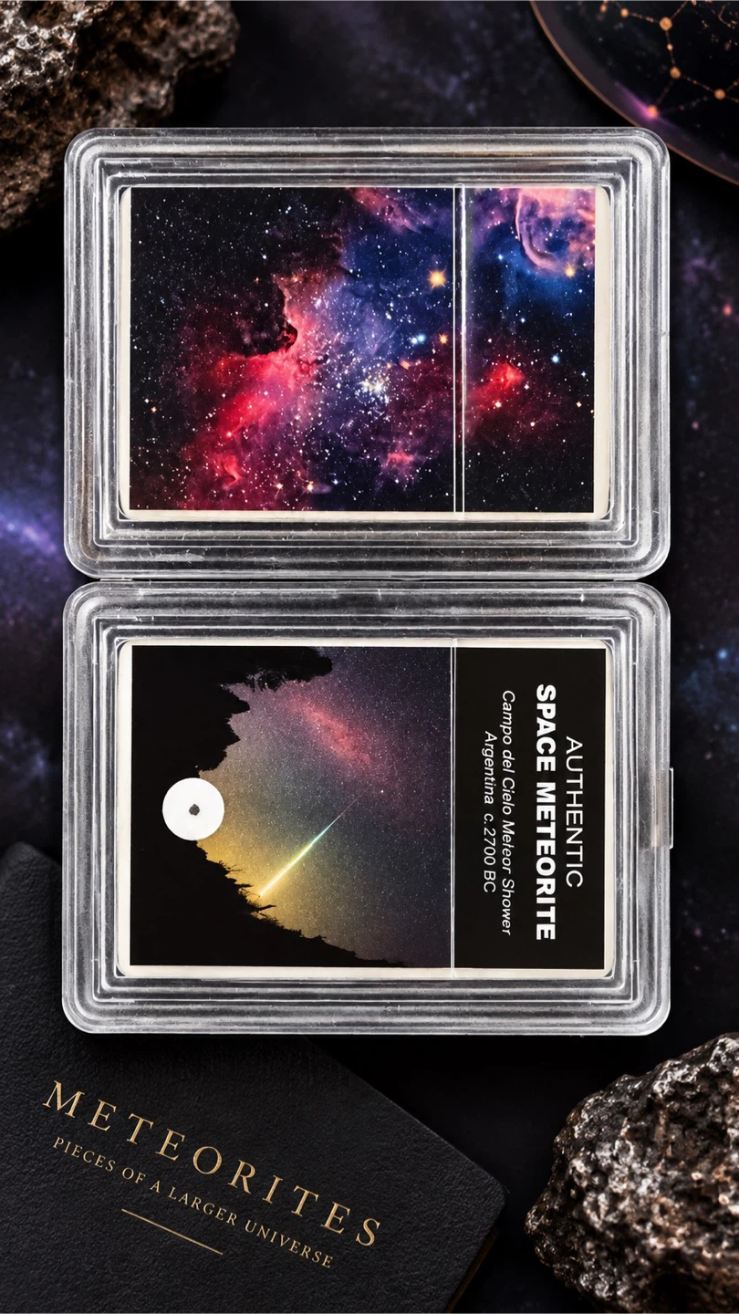 Authentic Campo del Cielo Meteorite Display from Argentina