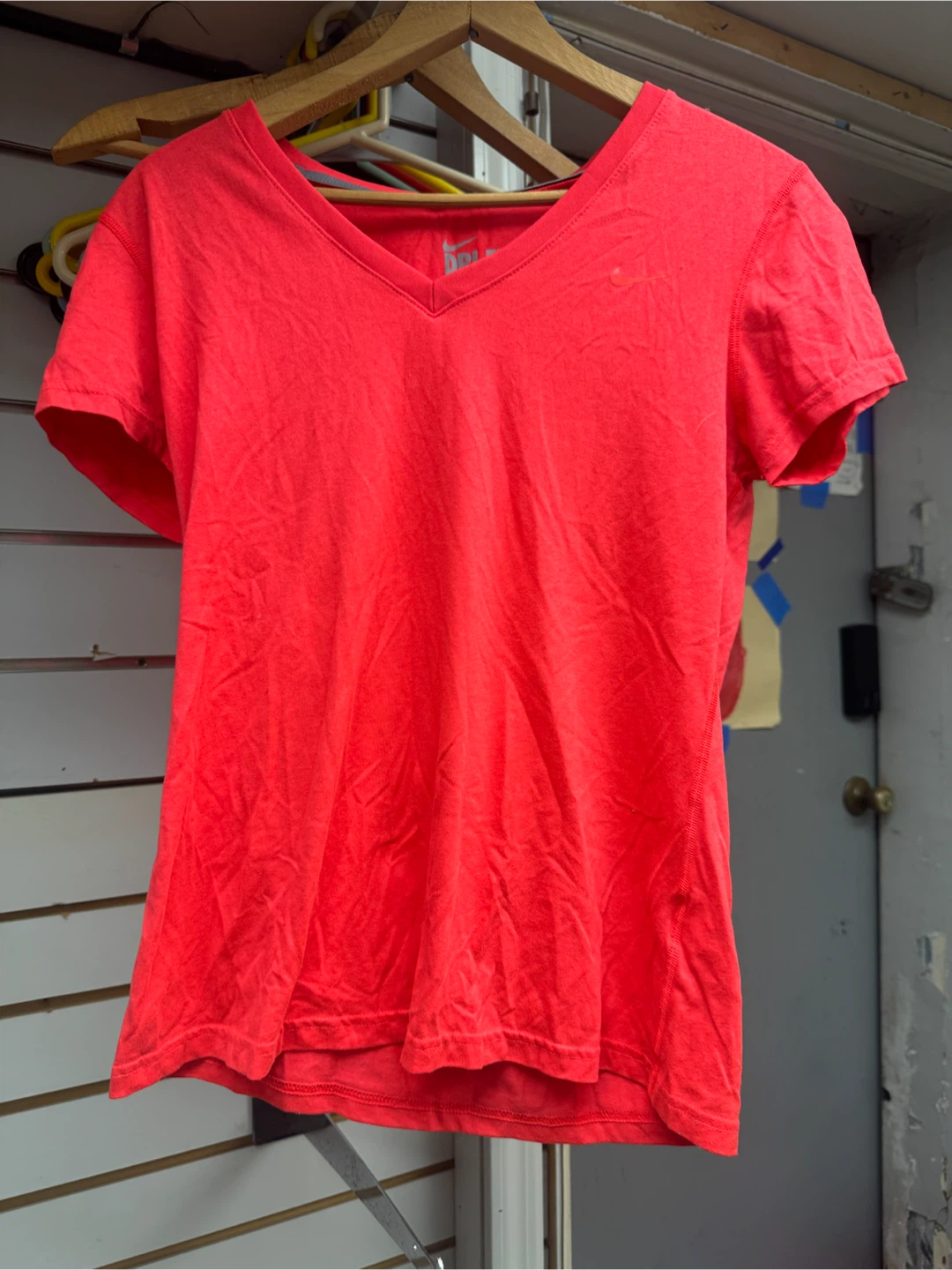 Nike Dri-FIT Red V-Neck T-Shirt