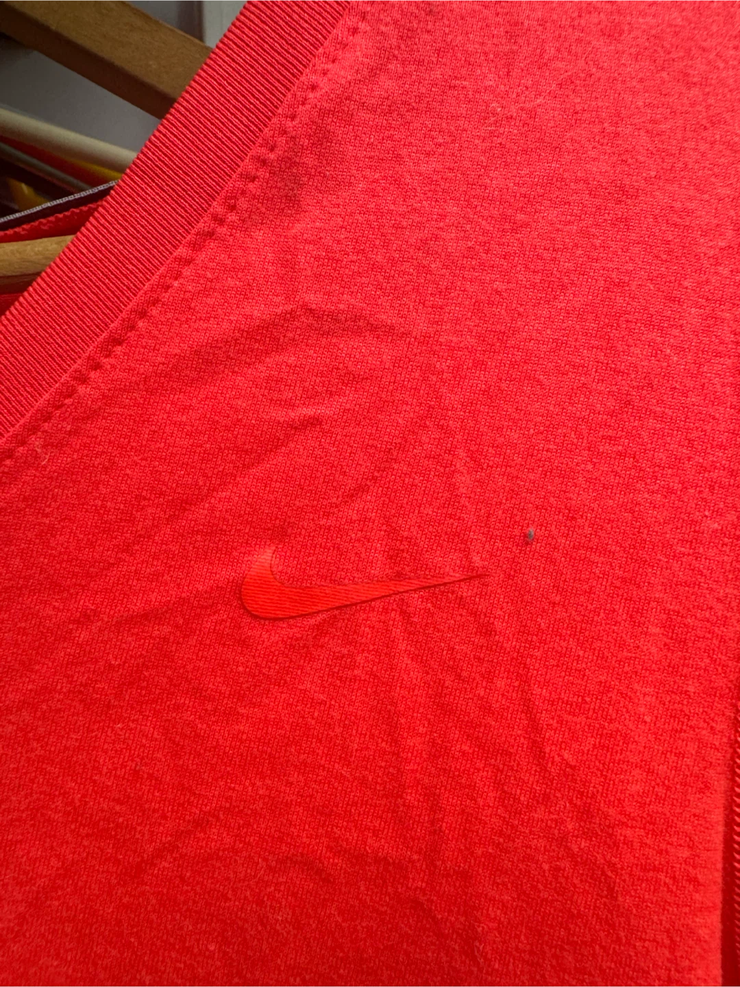 Nike Dri-FIT Red V-Neck T-Shirt - photo 2