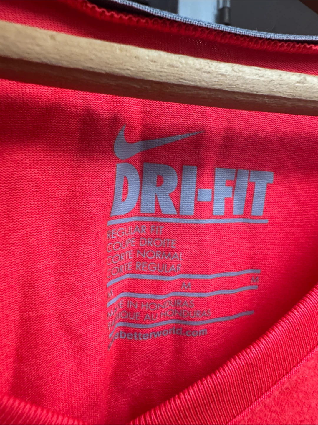 Nike Dri-FIT Red V-Neck T-Shirt - photo 3