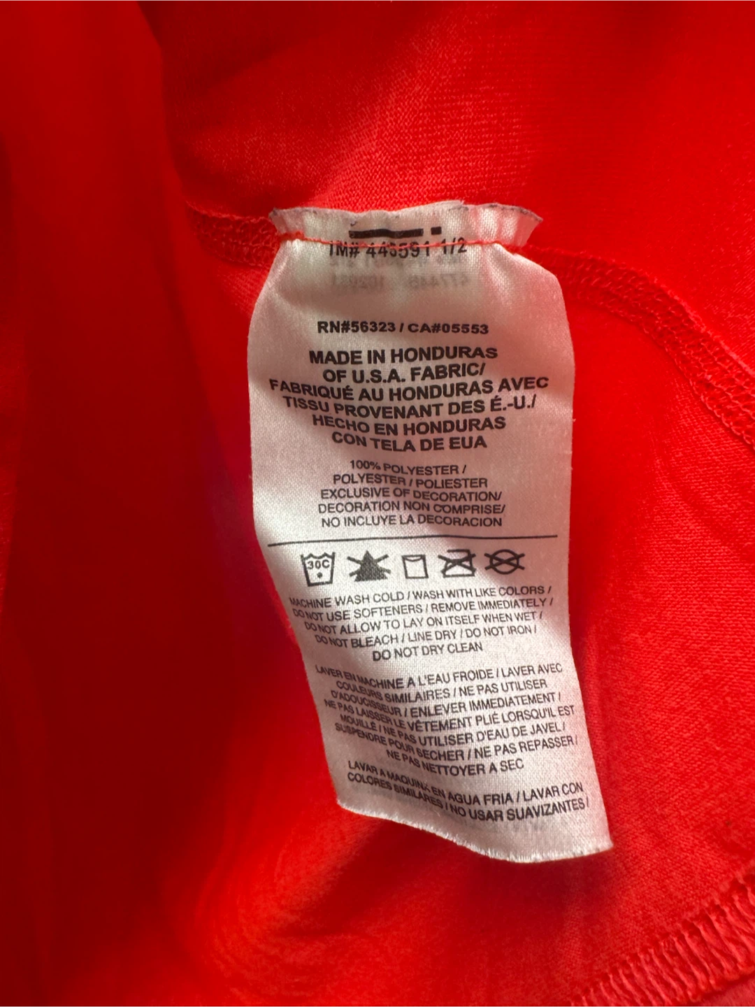 Nike Dri-FIT Red V-Neck T-Shirt - photo 4