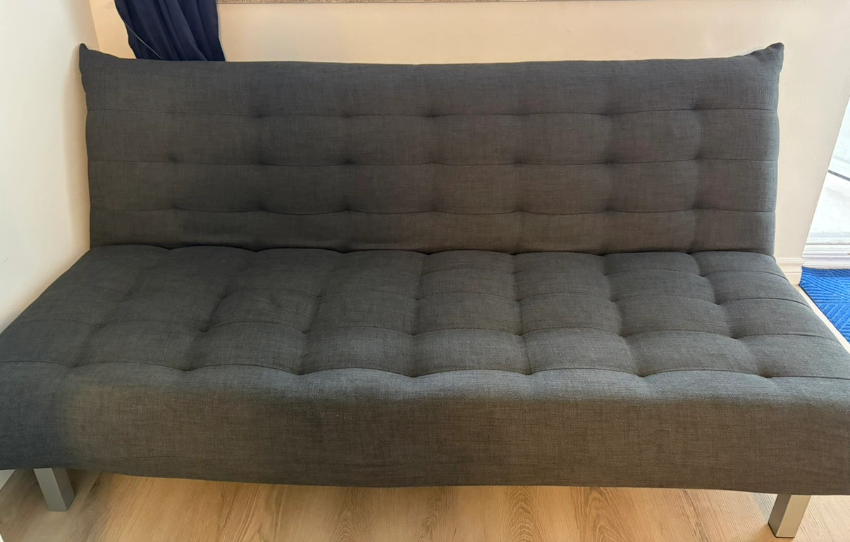 Dark Grey Tufted Sofa Bed - photo 2