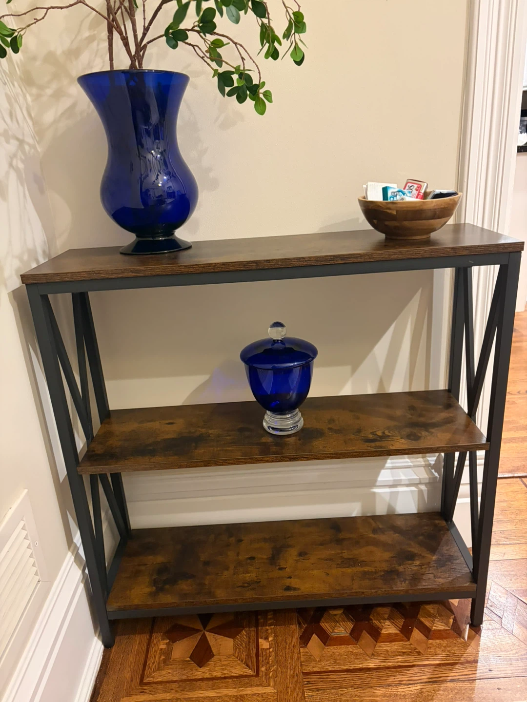 Industrial Style 3-Tier Console Table
