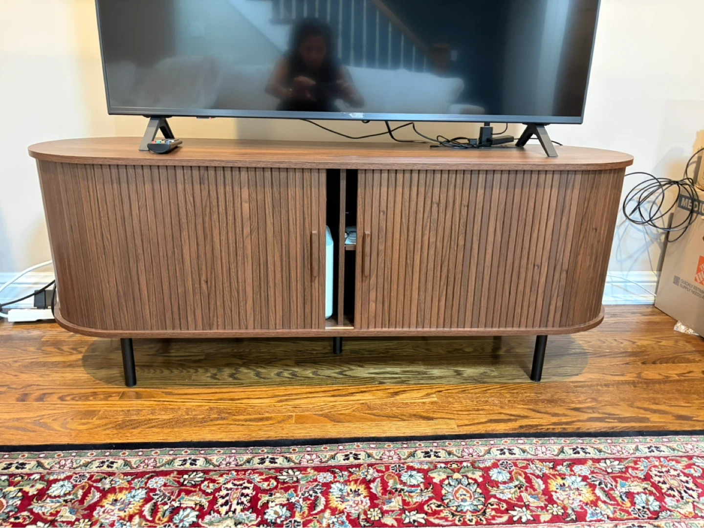 Mid-Century Modern Media Console in Walnut