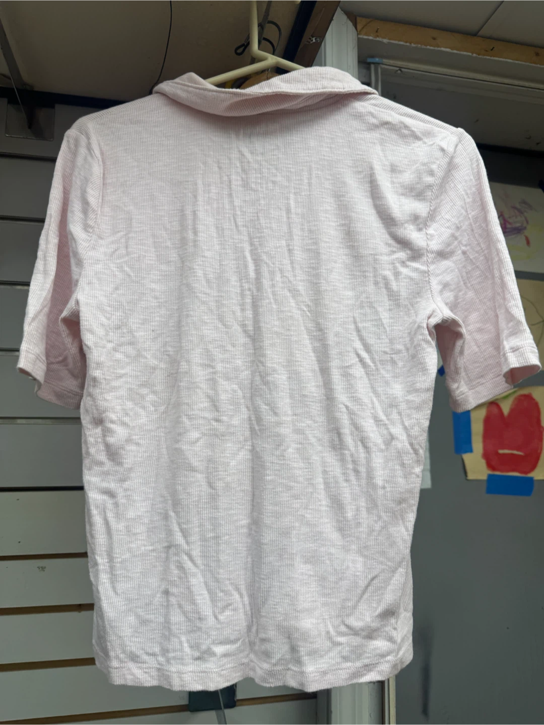 Gap Ribbed Henley Shirt Pink - photo 4