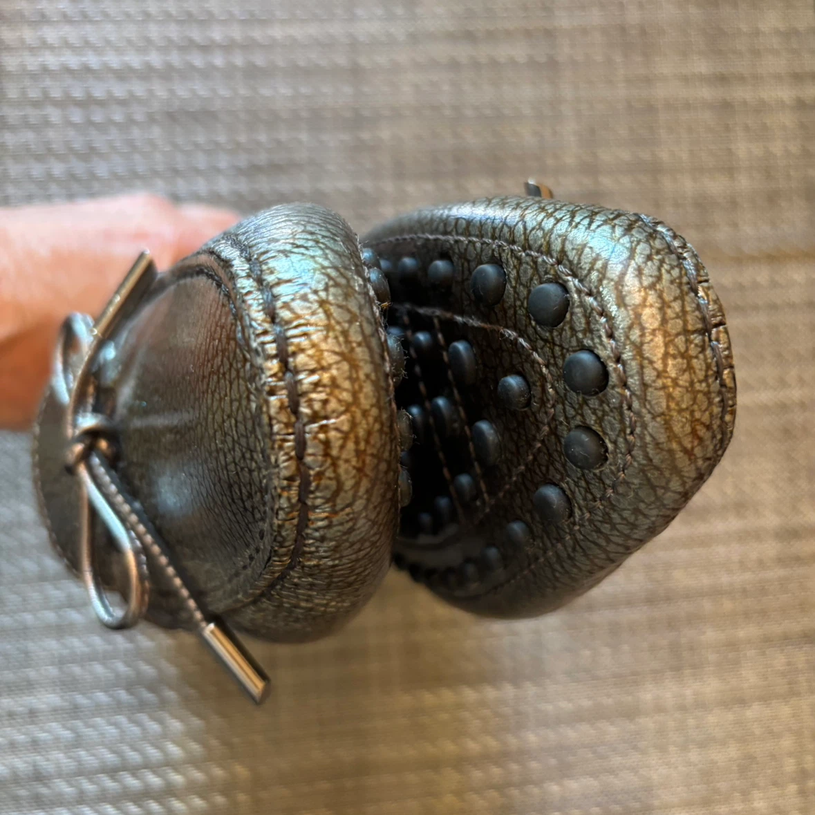 Tod's Metallic Leather size 9 Gommino Loafers - photo 5