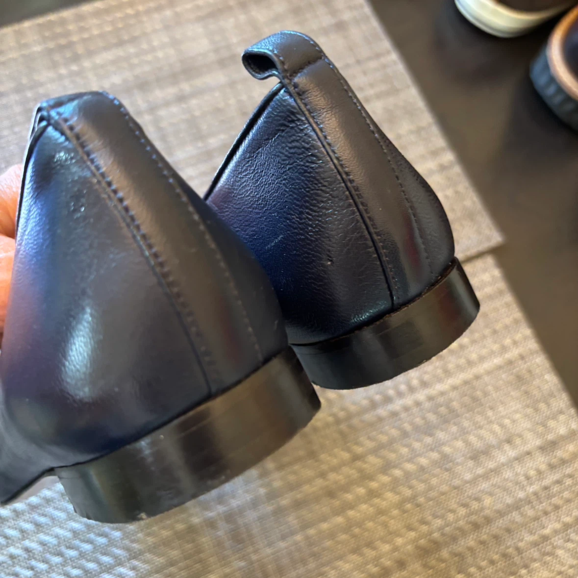 Escada Navy Blue size 39 Leather Loafers - photo 5