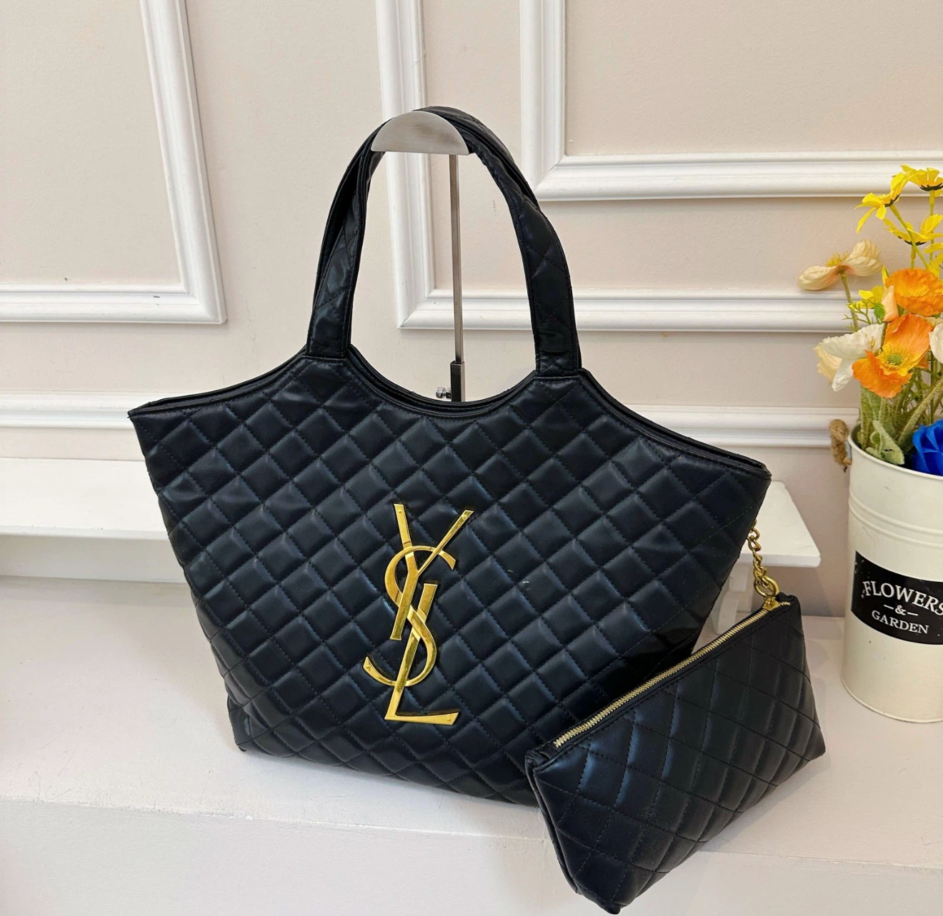 Saint Laurent YSL Quilted Bag and Sandal Set - photo 5