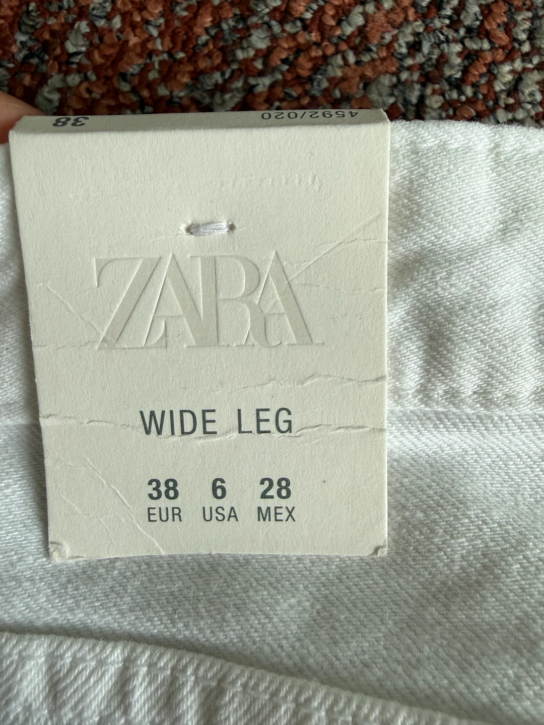 New Zara White Wide Leg Jeans