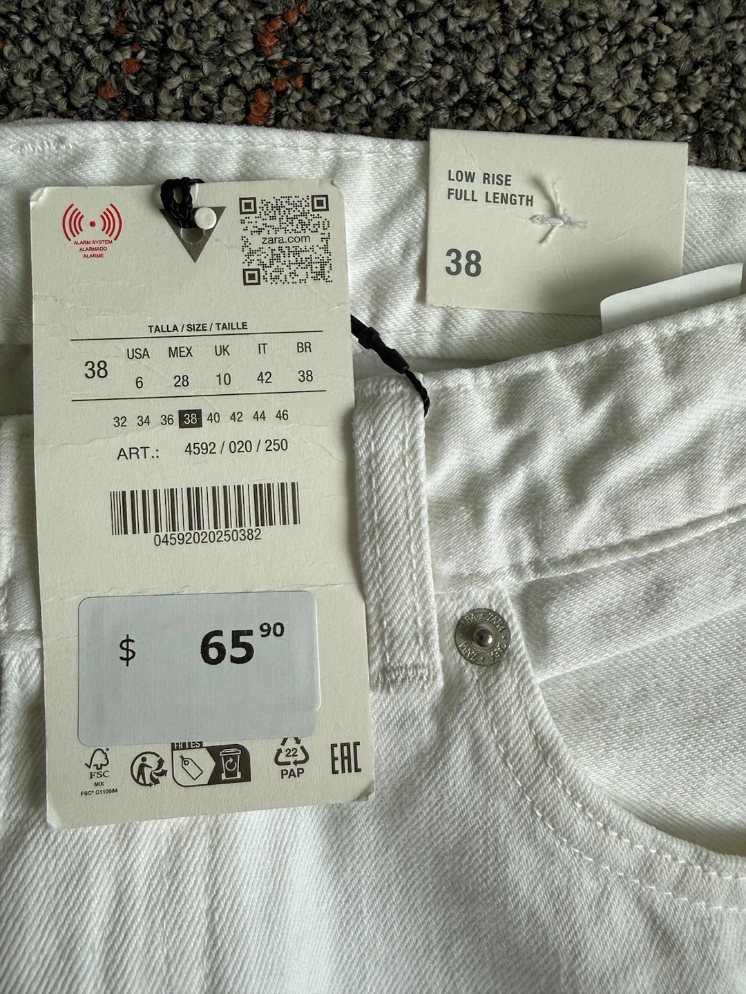 New Zara White Wide Leg Jeans - photo 2