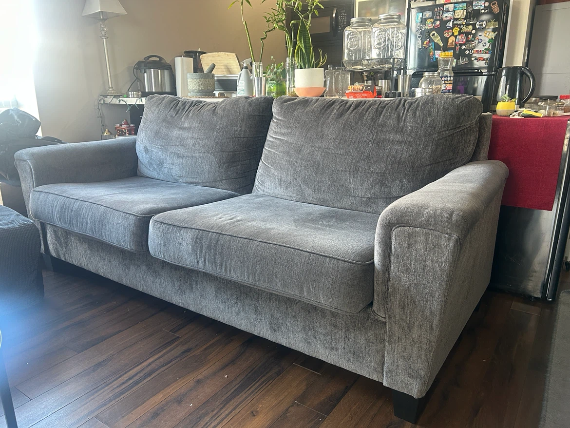 Grey Two-Seater Sofa