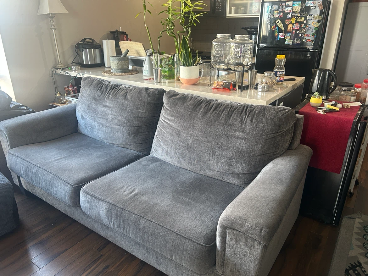Grey Two-Seater Sofa - photo 2