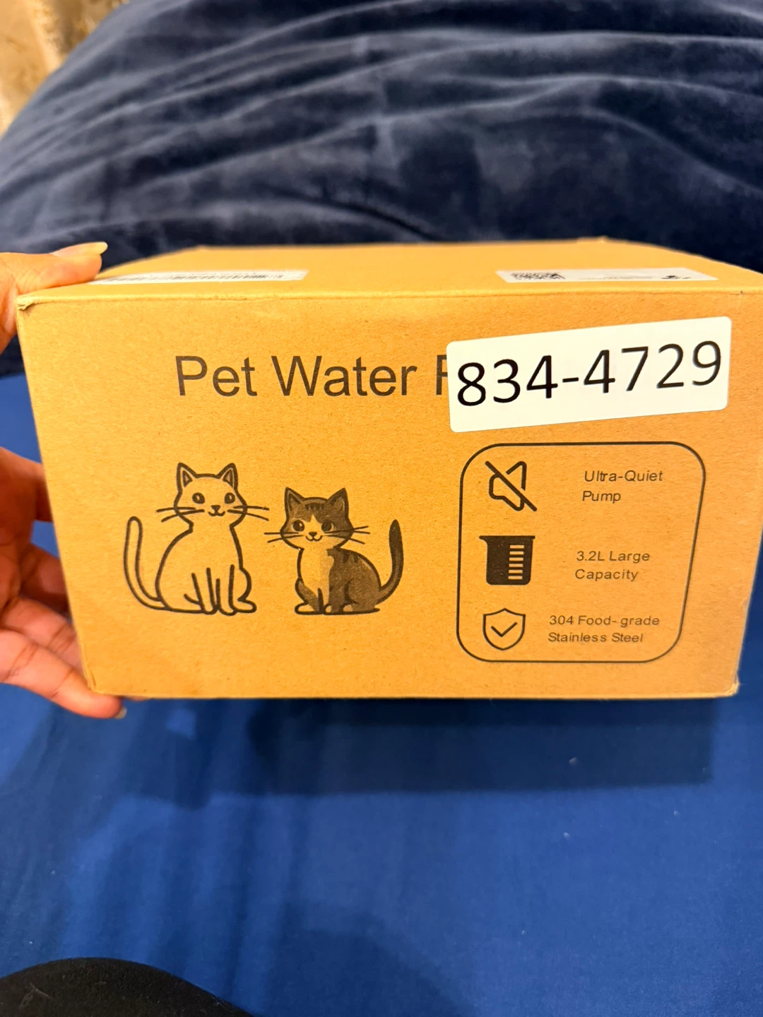 3.2L Stainless Steel Cat Water Fountain – Brand New