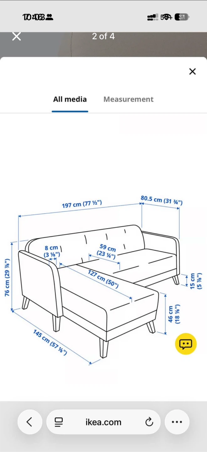 IKEA Dark Grey Sectional Sofa - photo 3