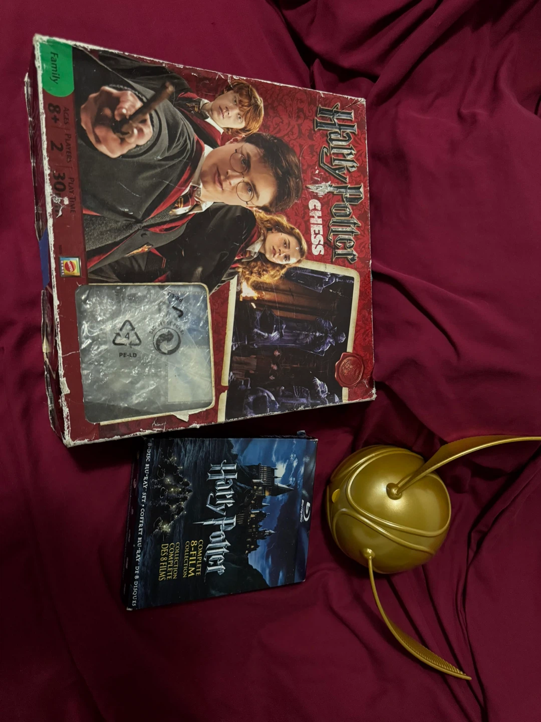 Harry Potter Chess Set and 8-Film Blu-ray Collection