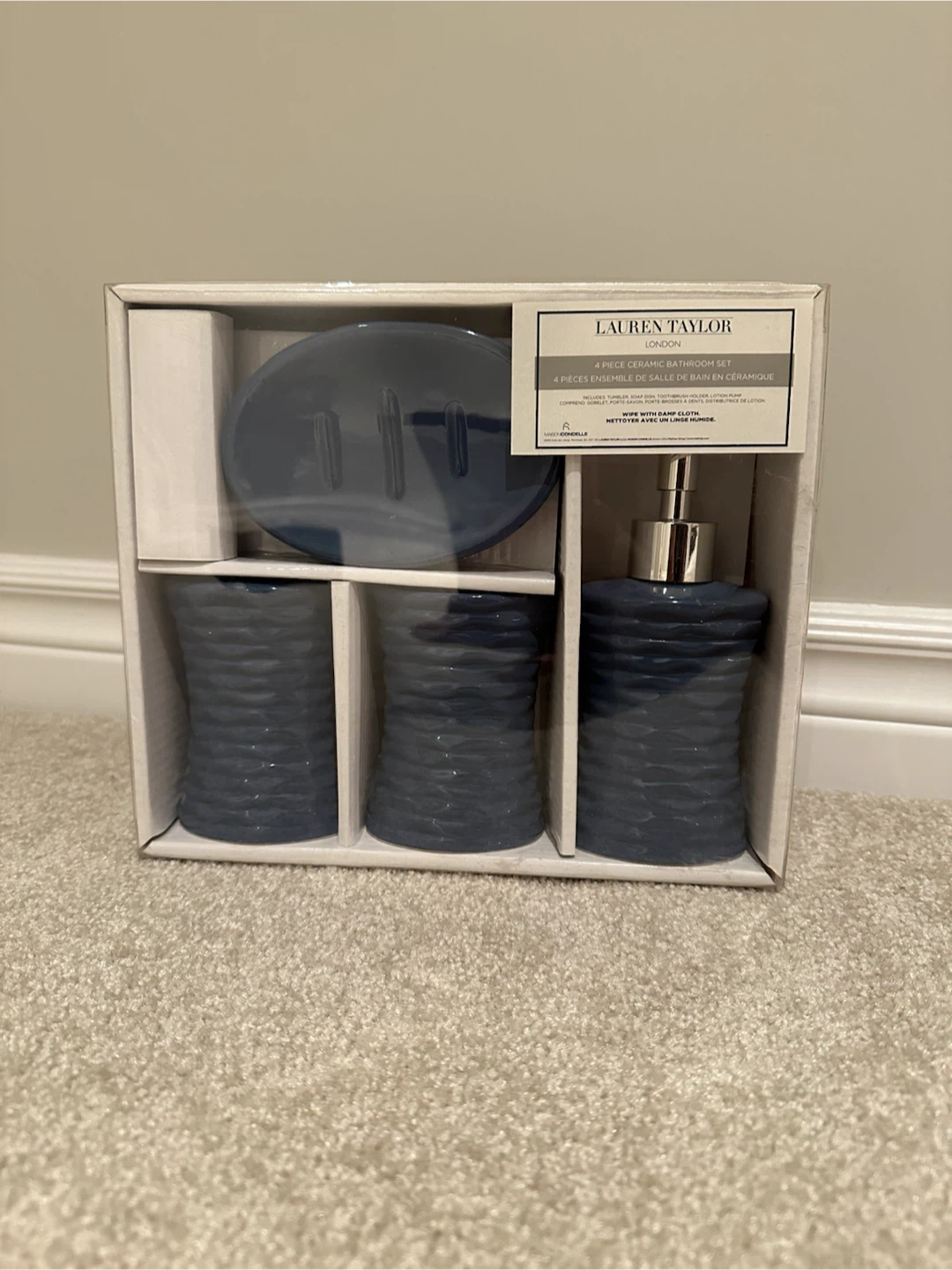 4-Piece Ceramic Bathroom Set