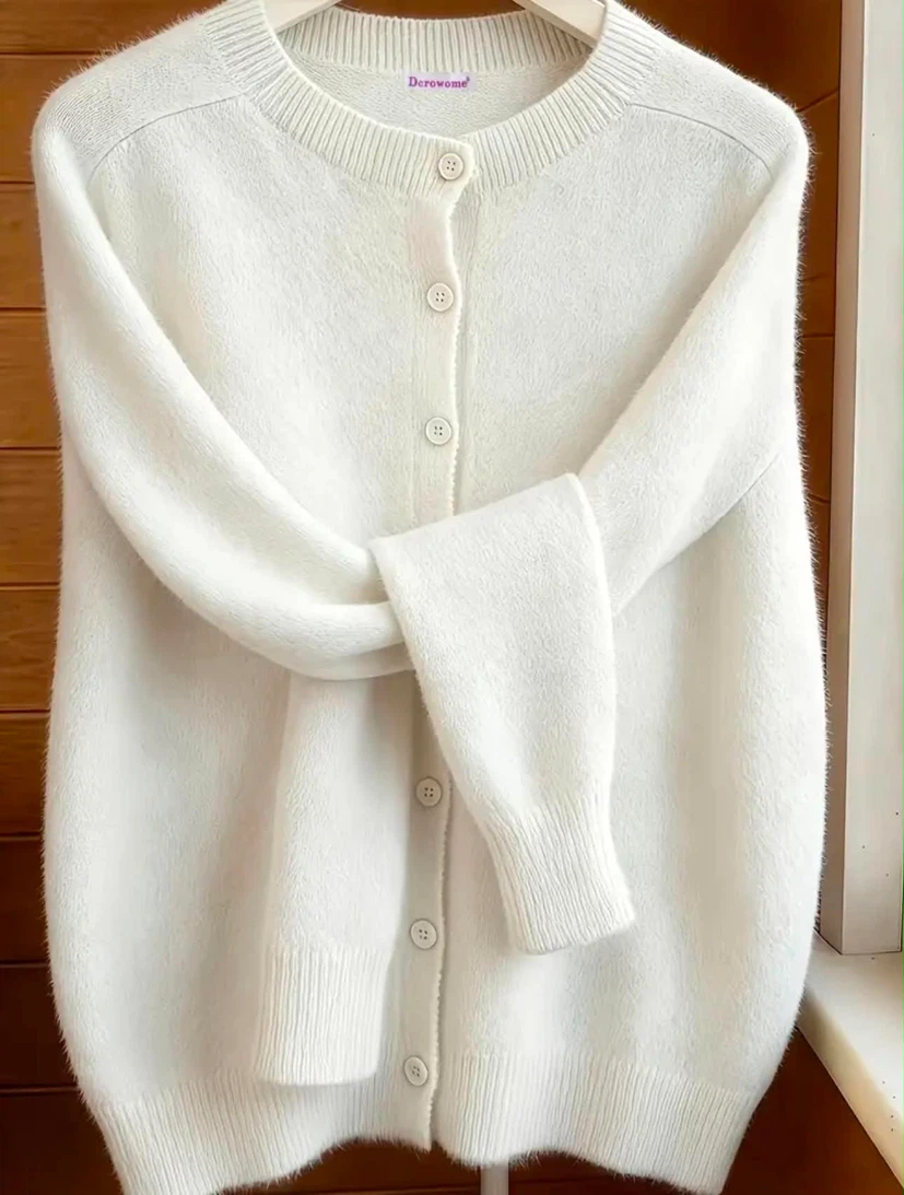 Derowome White Button-Up Cardigan - photo 4