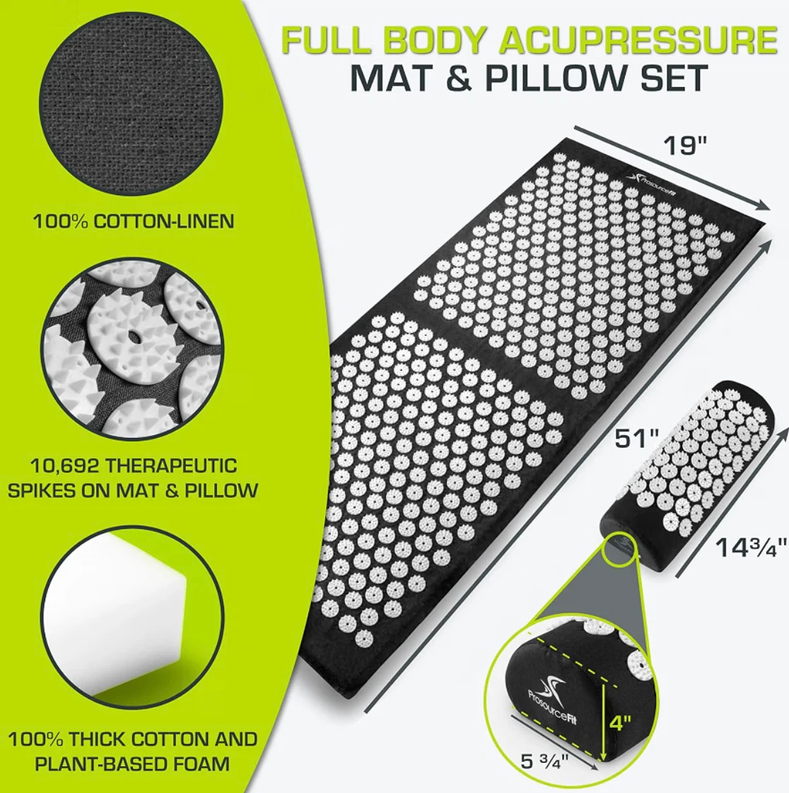 ProsourceFit Acupressure Mat and Pillow Set - photo 2