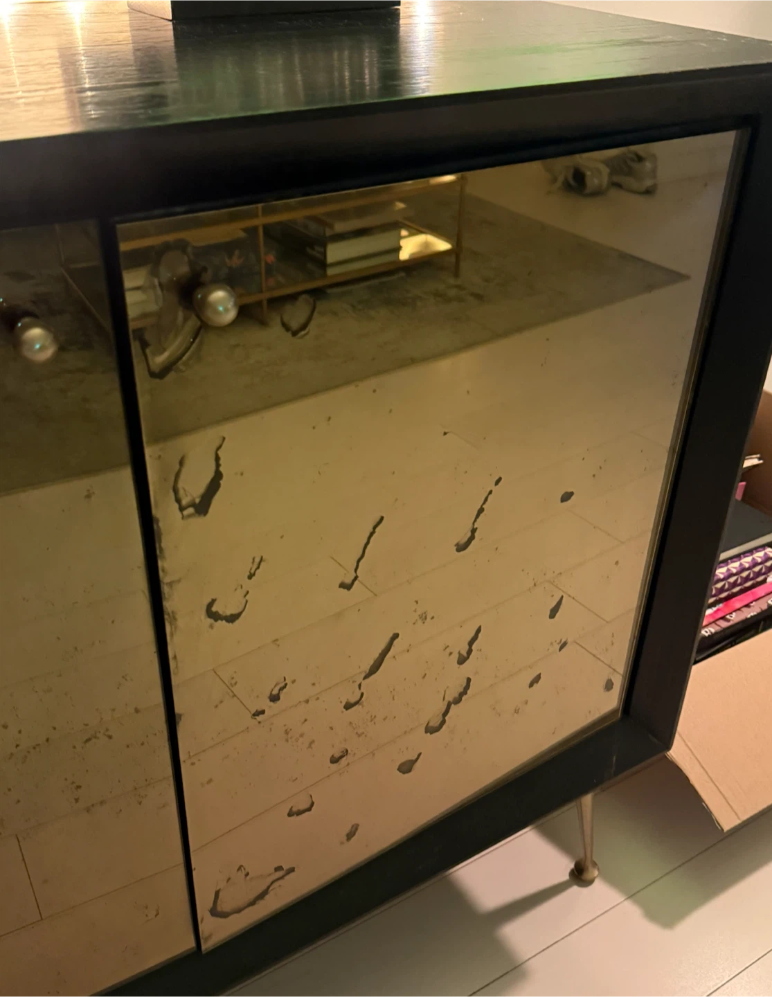 Mirrored Media Console Cabinet - photo 2