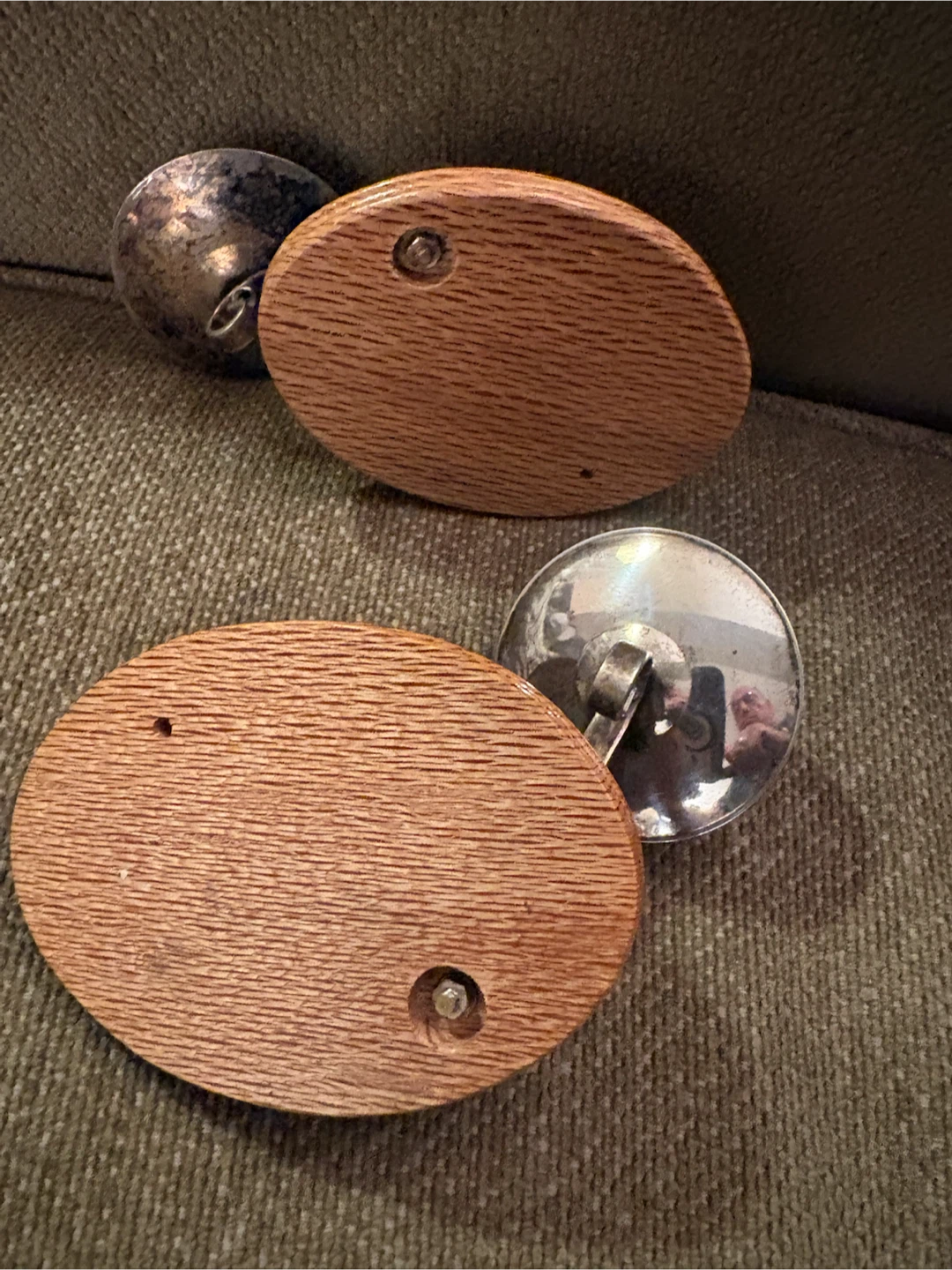 Vintage Abalone/silver  & Wood Candle Holders - photo 4