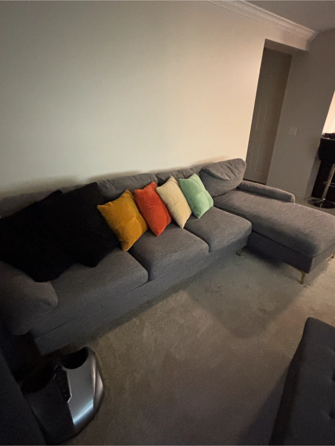 Grey sectional sofa