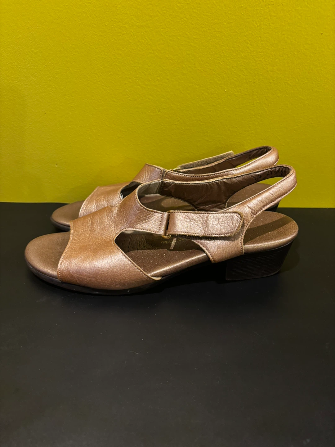 Metallic Bronze Slingback Sandals - photo 2