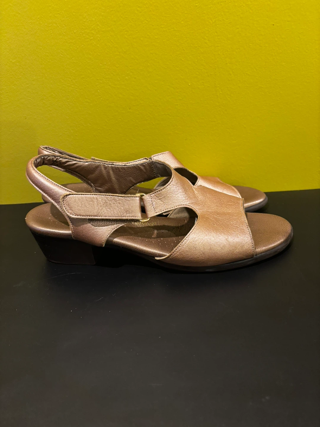 Metallic Bronze Slingback Sandals - photo 4
