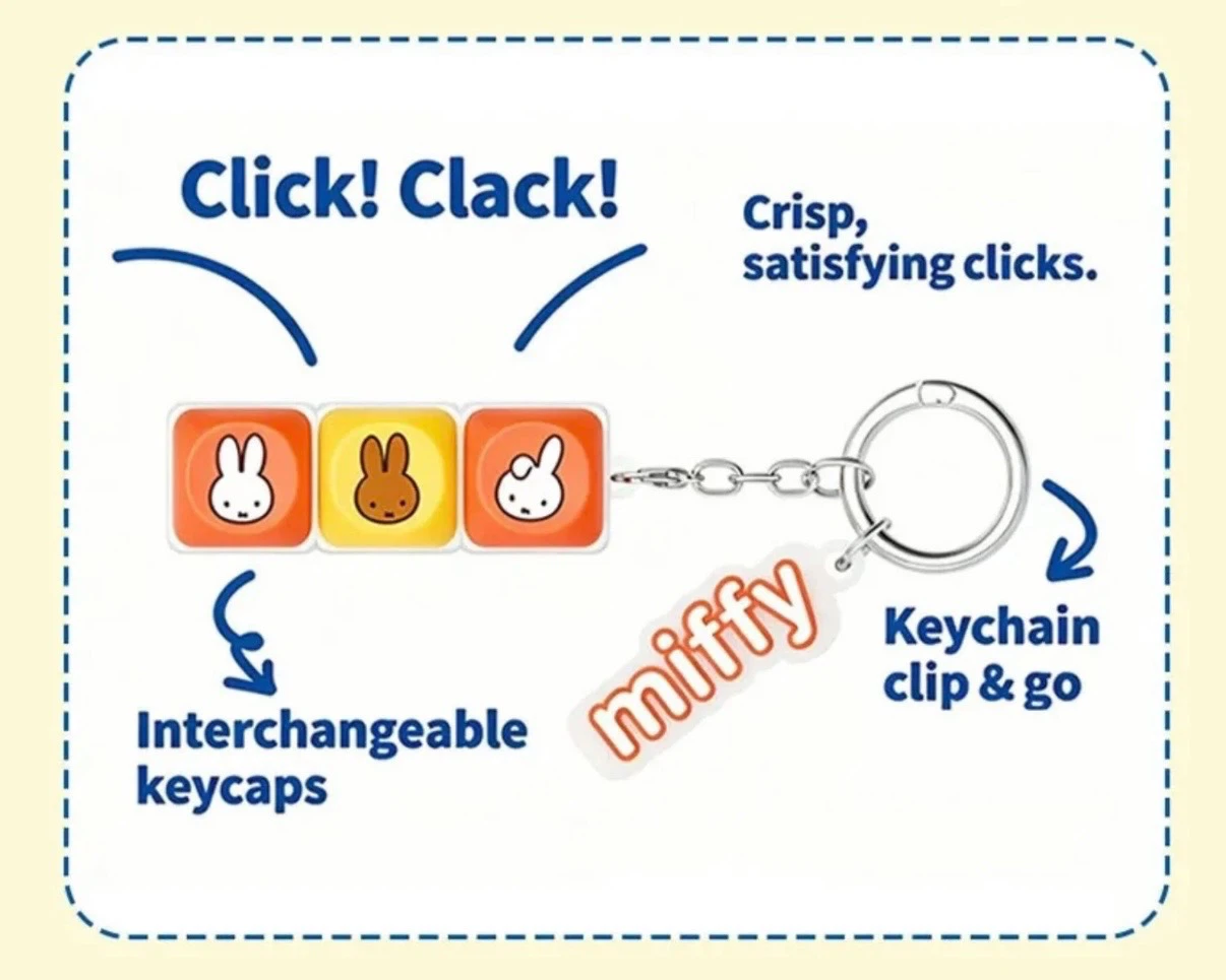 Miffy Clicker Keychain - BRAND NEW! - photo 3
