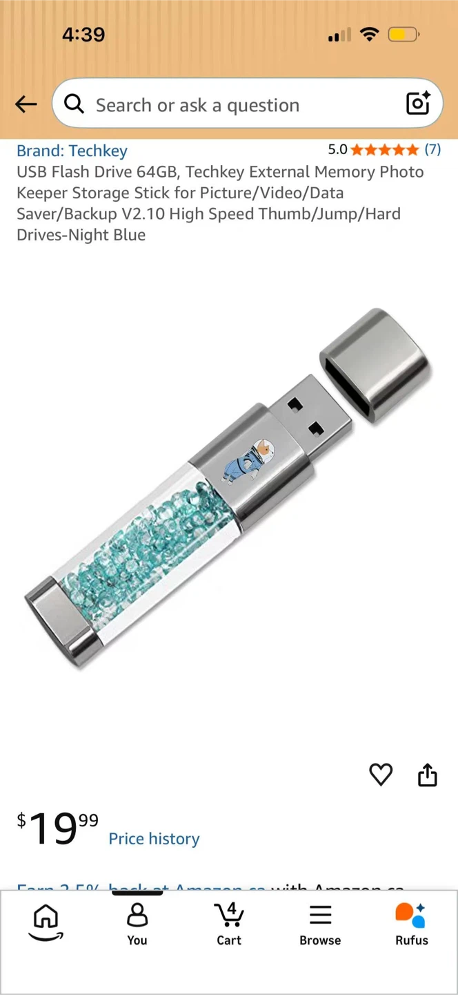 (Unused)Techkey 64GB USB Flash Drive