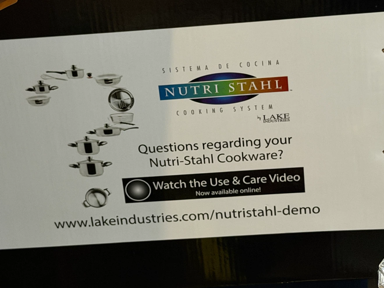Nutri-Stahl Cooking System